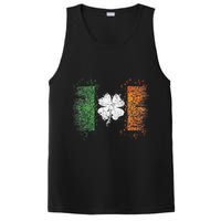 Irish Flag Distressed Shamrock ST Patrick's Day PosiCharge Competitor Tank