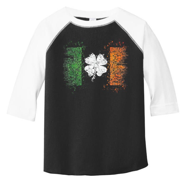 Irish Flag Distressed Shamrock ST Patrick's Day Toddler Fine Jersey T-Shirt