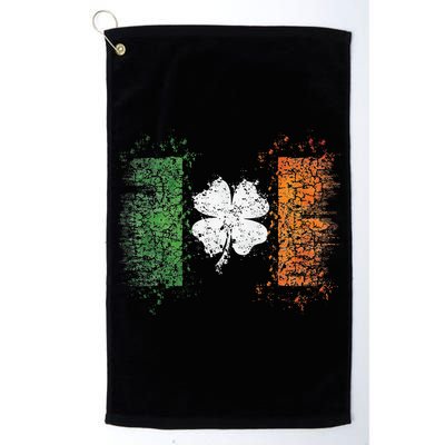 Irish Flag Distressed Shamrock ST Patrick's Day Golf Towel