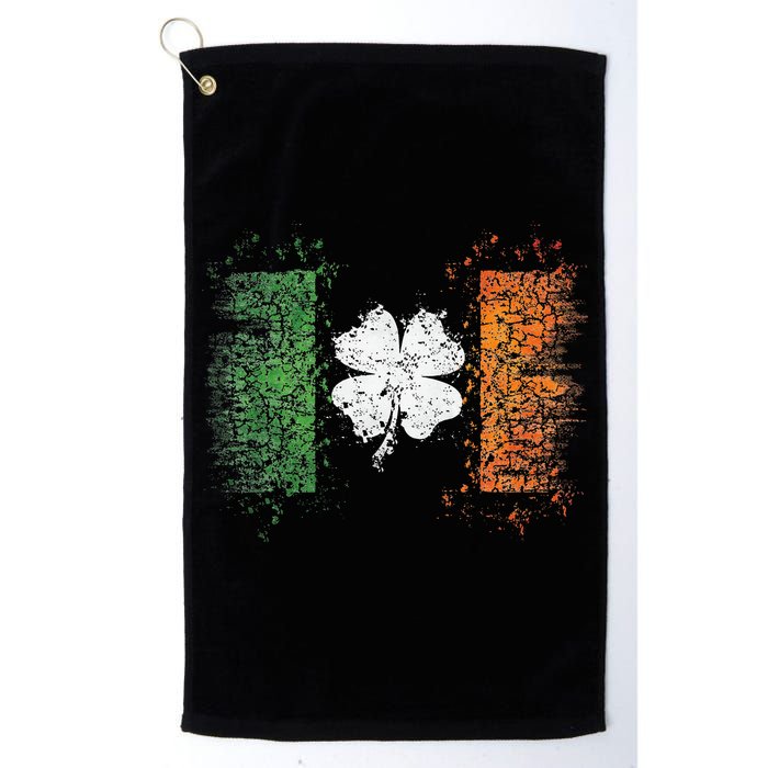 Irish Flag Distressed Shamrock ST Patrick's Day Golf Towel