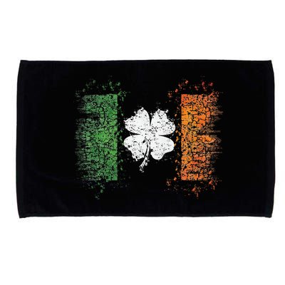 Irish Flag Distressed Shamrock ST Patrick's Day Microfiber Hand Towel