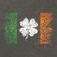 Irish Flag Distressed Shamrock ST Patrick's Day Cotton Canvas Backpack
