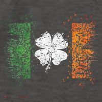 Irish Flag Distressed Shamrock ST Patrick's Day Vector Backpack