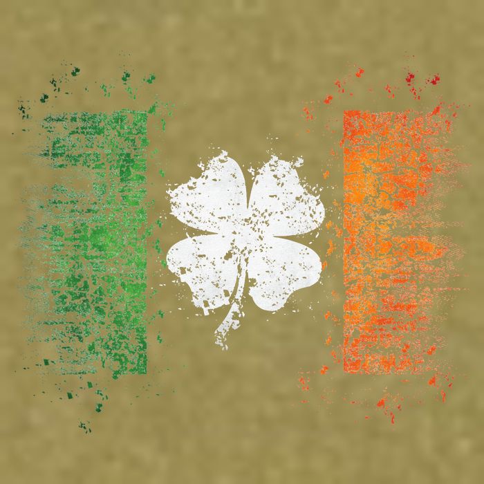 Irish Flag Distressed Shamrock ST Patrick's Day Garment-Dyed Women's Muscle Tee