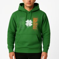 Irish Flag Distressed Shamrock ST Patrick's Day Hoodie