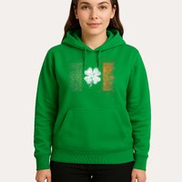 Irish Flag Distressed Shamrock ST Patrick's Day Hoodie