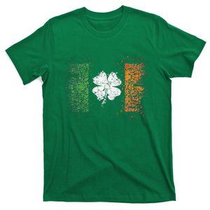 Irish Flag Distressed Shamrock ST Patrick's Day T-Shirt