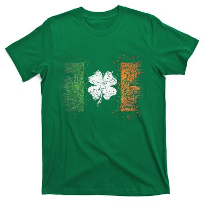 Irish Flag Distressed Shamrock ST Patrick's Day T-Shirt