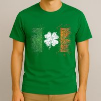 Irish Flag Distressed Shamrock ST Patrick's Day T-Shirt