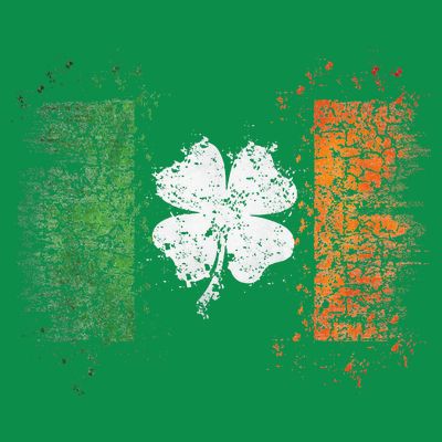 Irish Flag Distressed Shamrock ST Patrick's Day T-Shirt