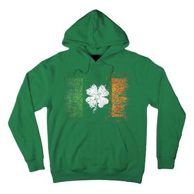 Irish Flag Distressed Shamrock ST Patrick's Day Tall Hoodie
