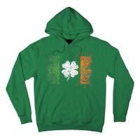 Irish Flag Distressed Shamrock ST Patrick's Day Tall Hoodie