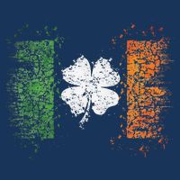 Irish Flag Distressed Shamrock ST Patrick's Day Infant Baby Jersey Bodysuit