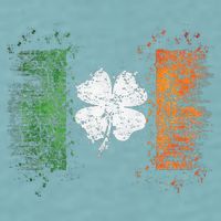 Irish Flag Distressed Shamrock ST Patrick's Day Sueded Cloud Jersey T-Shirt