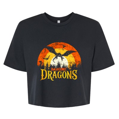 Imaginedragons Fantasy Dragon Magical And Mythical Kawaii Bella+Canvas Jersey Crop Tee