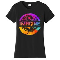 Imagine Fantasy Dragon Retro Tribal animal Women's T-Shirt