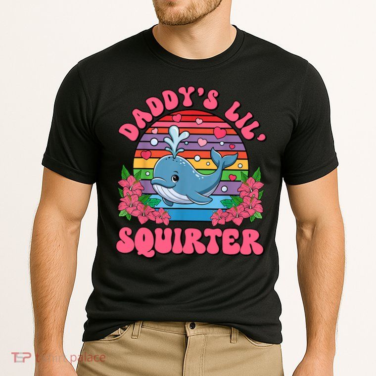 Inappropriate Funny DaddyS Lil Squirter Embarrassing Cooling Performance Crew T-Shirt