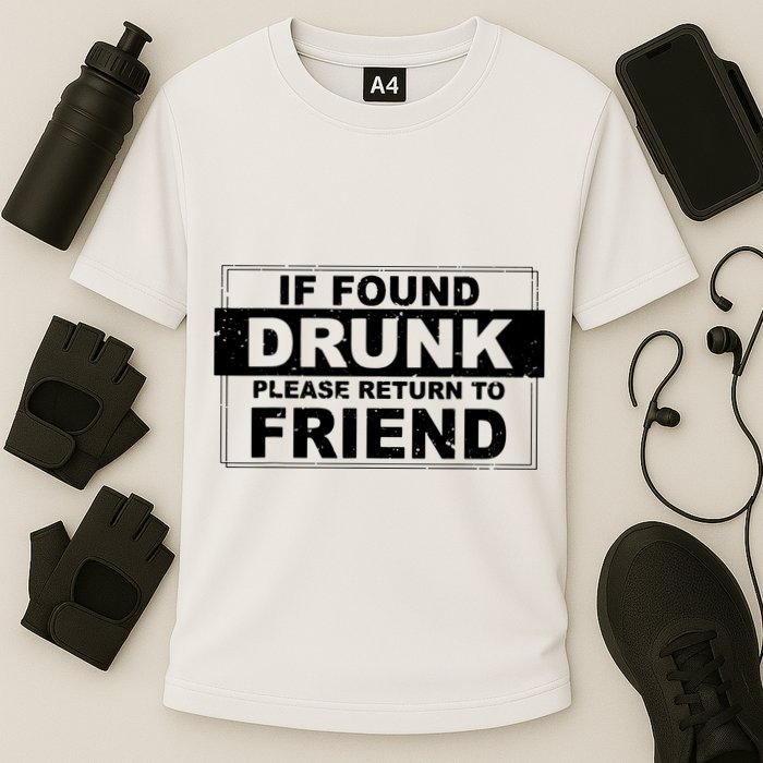 If Found Drunk Please Return To Friend Performance Shirt