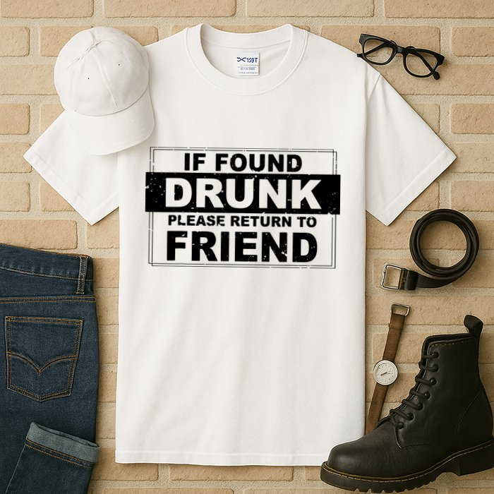 If Found Drunk Please Return To Friend Tall T-Shirt