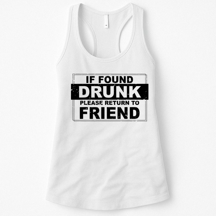 If Found Drunk Please Return To Friend Womens Tank Top