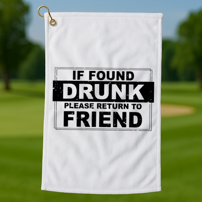If Found Drunk Please Return To Friend Golf Towel