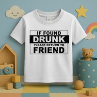 If Found Drunk Please Return To Friend Toddler T-Shirt