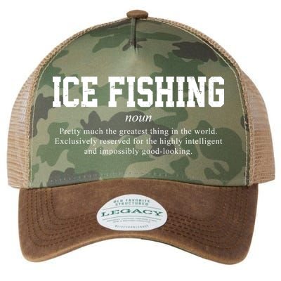 Ice Fishing Definition Funny Gift Legacy Tie Dye Trucker Hat
