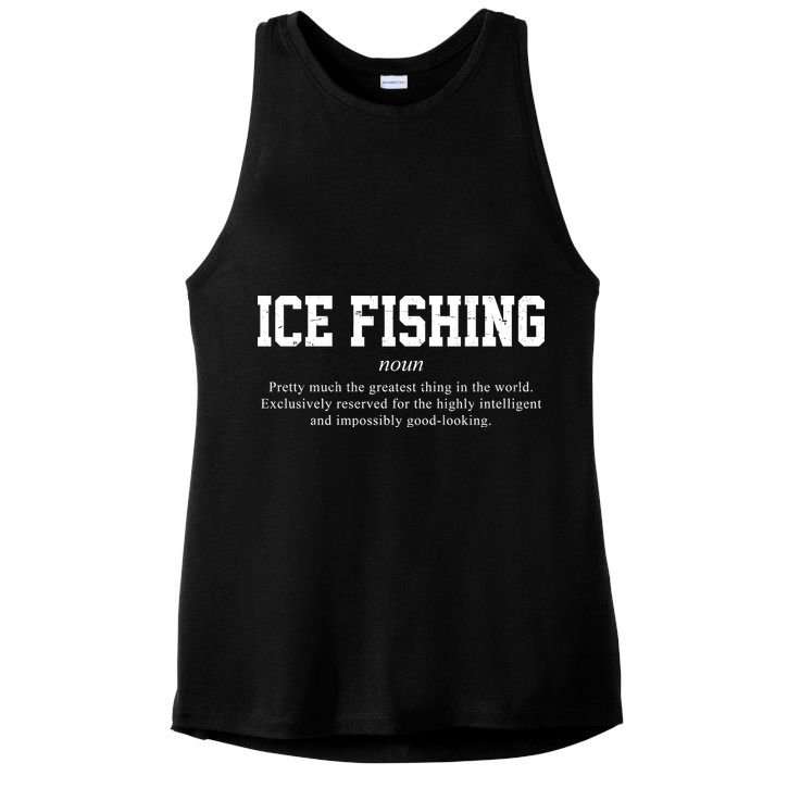 Ice Fishing Definition Funny Gift Ladies PosiCharge Tri-Blend Wicking Tank
