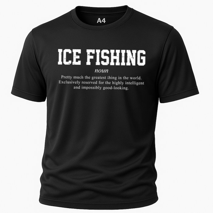 Ice Fishing Definition Funny Gift Cooling Performance Crew T-Shirt