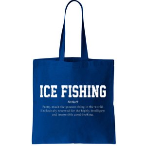 Ice Fishing Definition Funny Gift Tote Bag