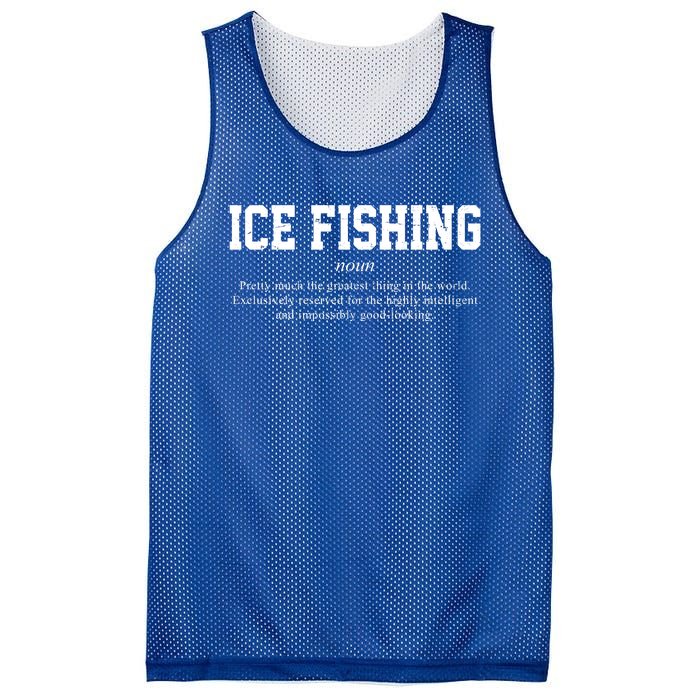 Ice Fishing Definition Funny Gift Mesh Reversible Basketball Jersey Tank