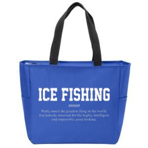 Ice Fishing Definition Funny Gift Zip Tote Bag