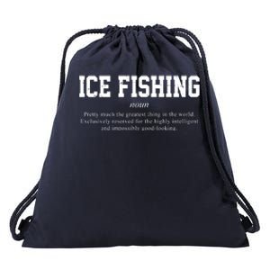 Ice Fishing Definition Funny Gift Drawstring Bag