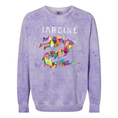 Imagine Fantasy Dragon Tattoo Colorblast Crewneck Sweatshirt