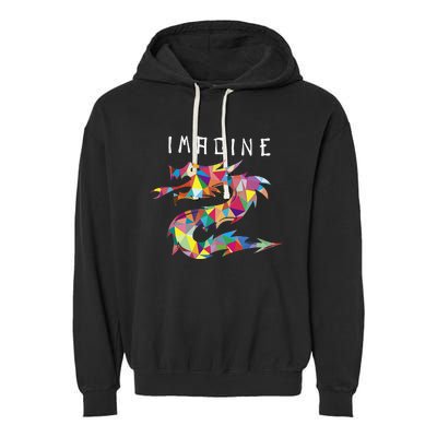 Imagine Fantasy Dragon Tattoo Garment-Dyed Fleece Hoodie