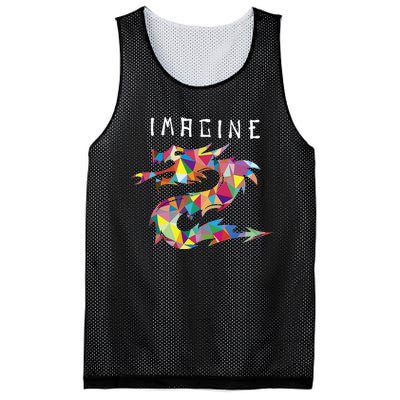 Imagine Fantasy Dragon Tattoo Mesh Reversible Basketball Jersey Tank