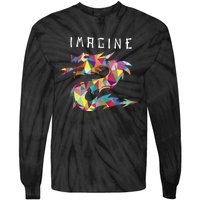 Imagine Fantasy Dragon Tattoo Tie-Dye Long Sleeve Shirt