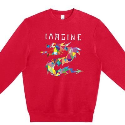 Imagine Fantasy Dragon Tattoo Premium Crewneck Sweatshirt