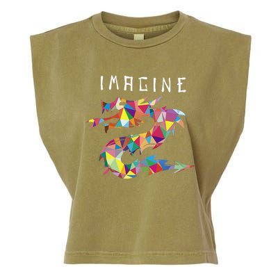 Imagine Fantasy Dragon Tattoo Garment-Dyed Women's Muscle Tee