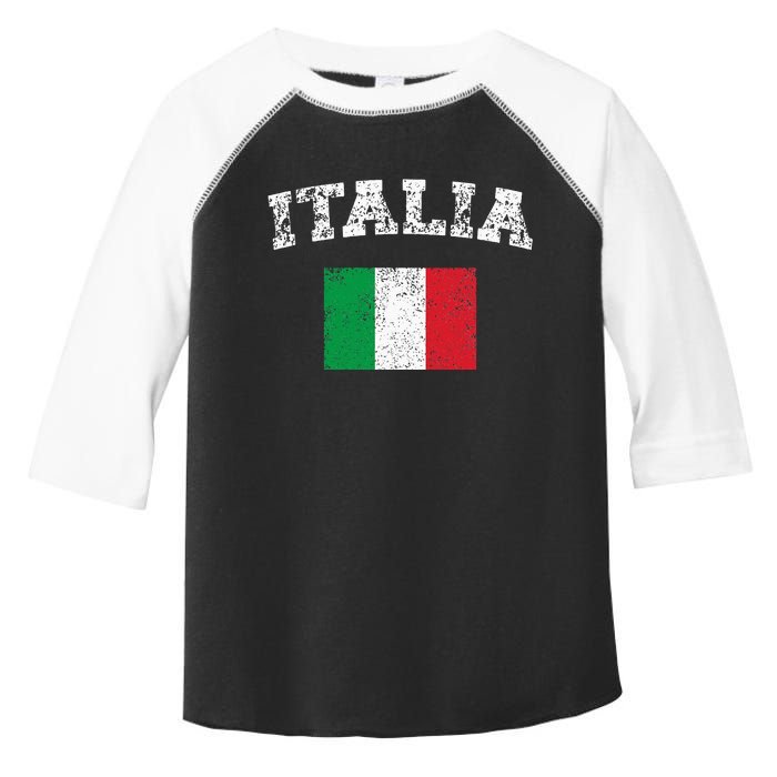 Italian Flag Distressed Flag Of Italy Italia Flag Toddler Fine Jersey T-Shirt