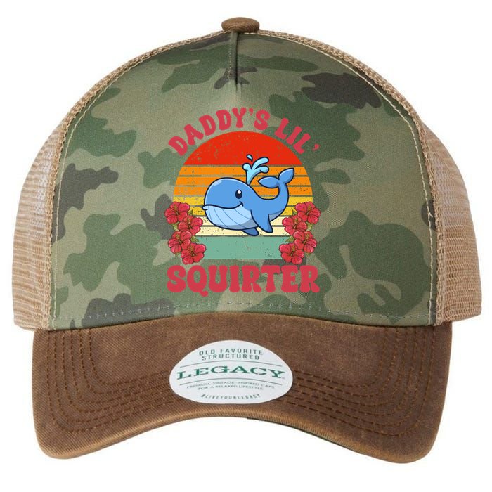 Inappropriate Funny Daddys Lil Squirter Embarrassing Legacy Tie Dye Trucker Hat