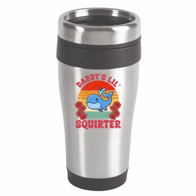 Inappropriate Funny Daddys Lil Squirter Embarrassing 16oz Travel Tumbler
