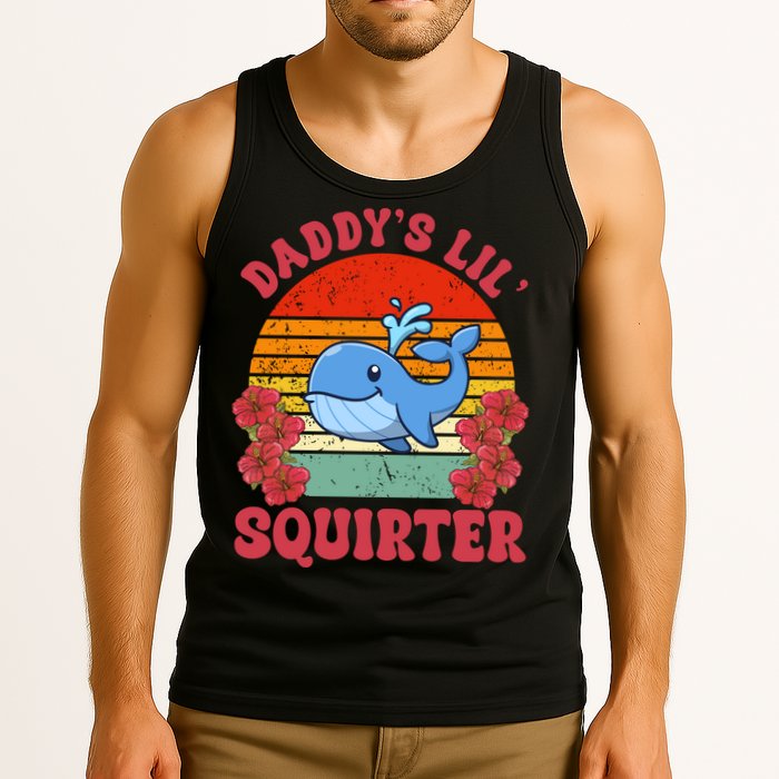 Inappropriate Funny Daddys Lil Squirter Embarrassing Tank Top
