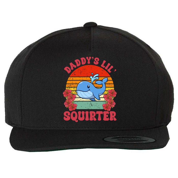 Inappropriate Funny Daddys Lil Squirter Embarrassing Wool Snapback Cap