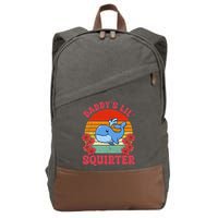 Inappropriate Funny Daddys Lil Squirter Embarrassing Cotton Canvas Backpack