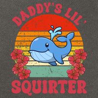 Inappropriate Funny Daddys Lil Squirter Embarrassing Cotton Canvas Backpack