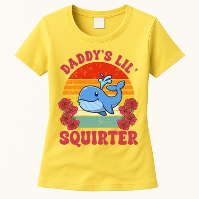Inappropriate Funny Daddys Lil Squirter Embarrassing Womens T-Shirt