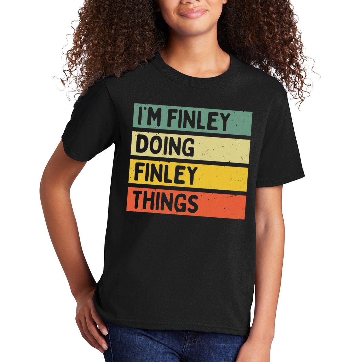 I'm Finley Doing Finley Things Funny Personalized Quote Kids T-Shirt