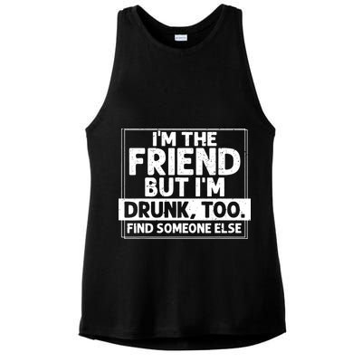 If Found Drunk Please Return To Friend IM The Friend Ladies PosiCharge Tri-Blend Wicking Tank