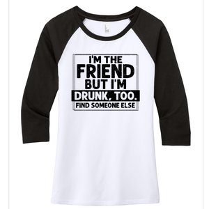 If Found Drunk Please Return To Friend IM The Friend Women's Tri-Blend 3/4-Sleeve Raglan Shirt